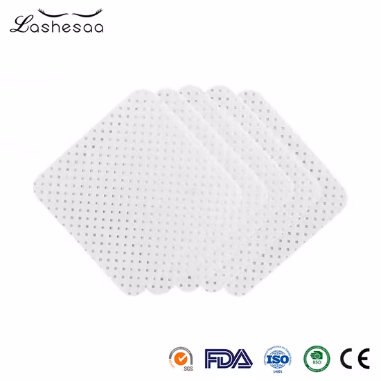 O removedor sem fiapos da colagem da extensão da pestana limpa a limpeza personalizada da colagem do chicote do algodão